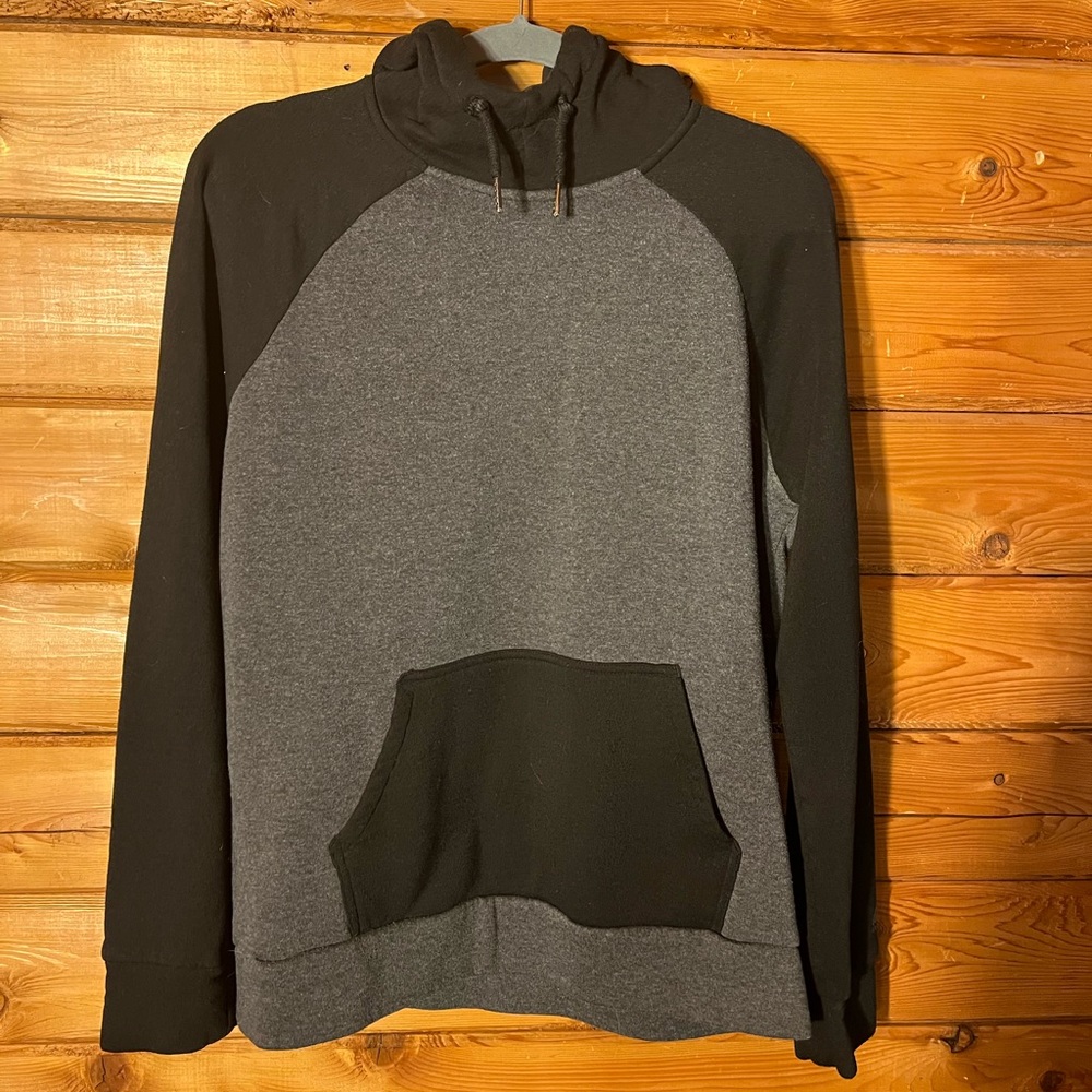 Gray and black hoodie sweatpants material